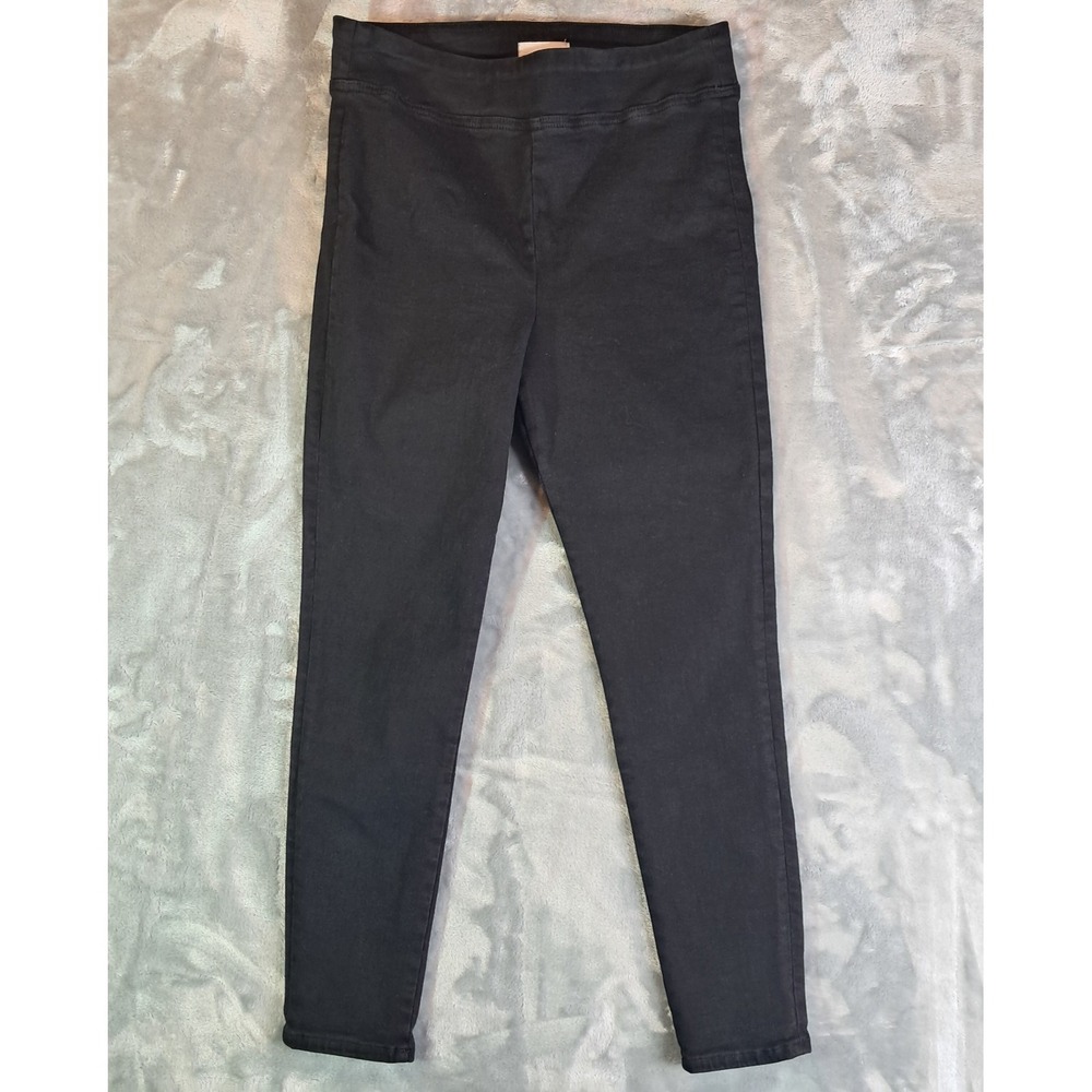 FRAME Denim The Jet Set Skinny Crop Jeans Black Pull On High Rise Womens Size 2